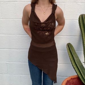 Sexy side A-line vintage blouse.